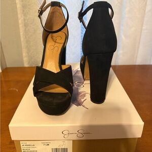 Jessica Simpson Black Platform Heels